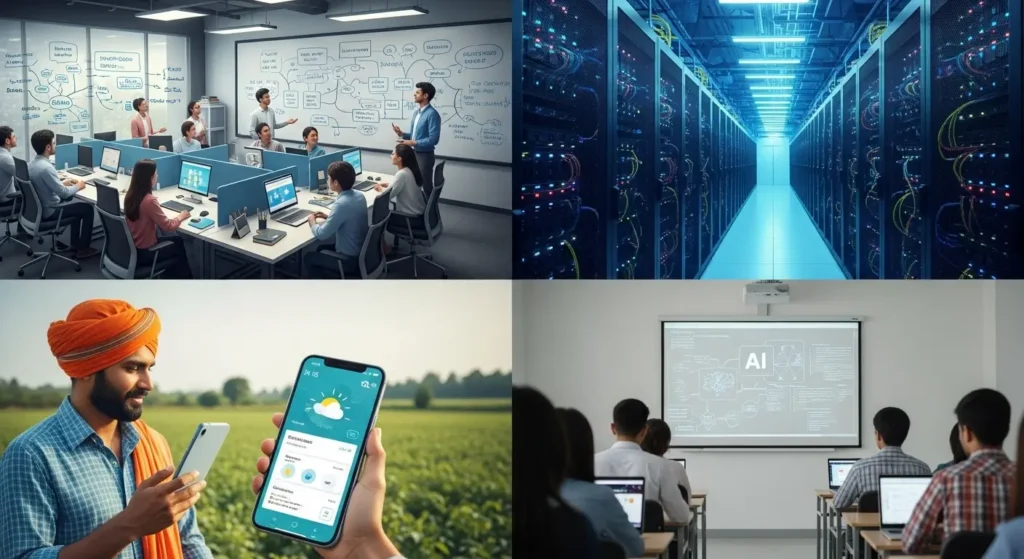 India AI 2025 ecosystem — startups, agriculture and education